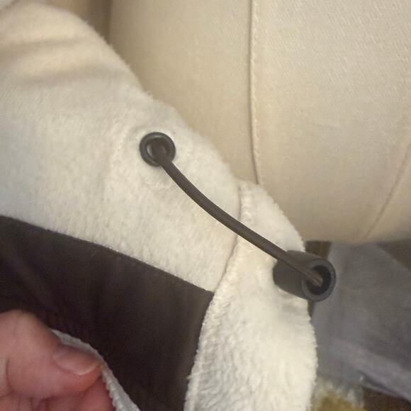 Columbia Women’s Medium Cream & Brown Fleece-Style Zip Up Outdoor Active Jacket - Picture 12 of 13